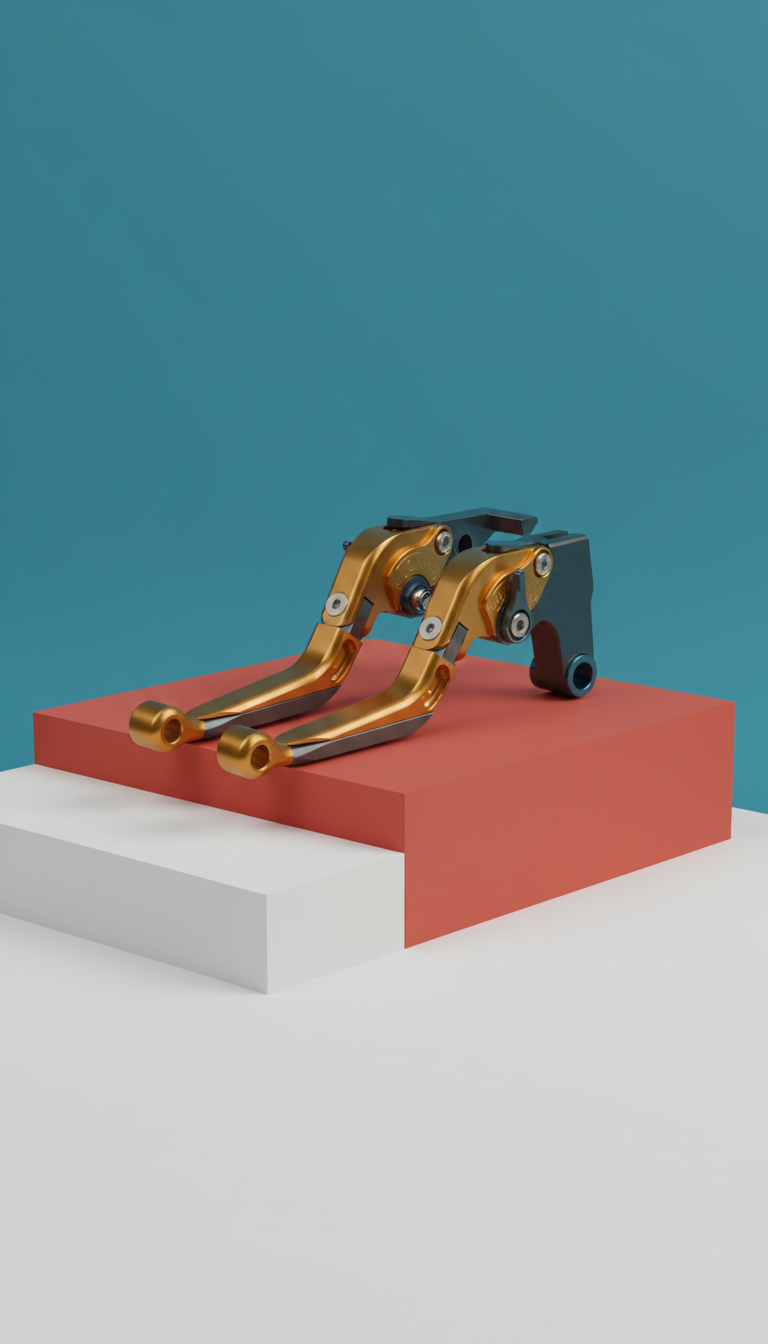 Custom brake lever set with ergonomic curve